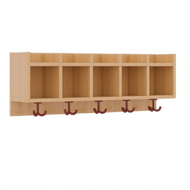 Garderobenablage für die Kunststoffboxen 85011, 5 Plätze 